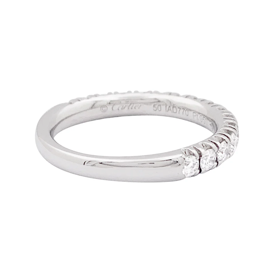 Alliance Cartier "Etincelle" platine, diamants. - Image 4