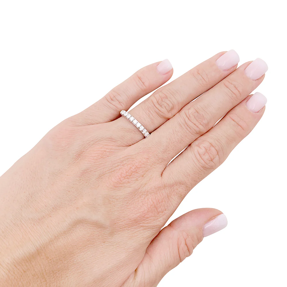 Alliance Cartier "Etincelle" platine, diamants. - Image 5