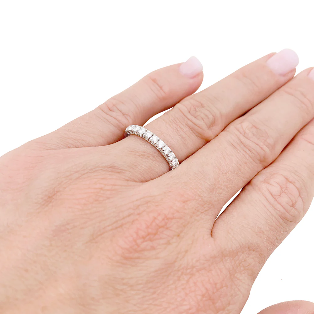 Alliance Cartier "Etincelle" platine, diamants. - Image 6