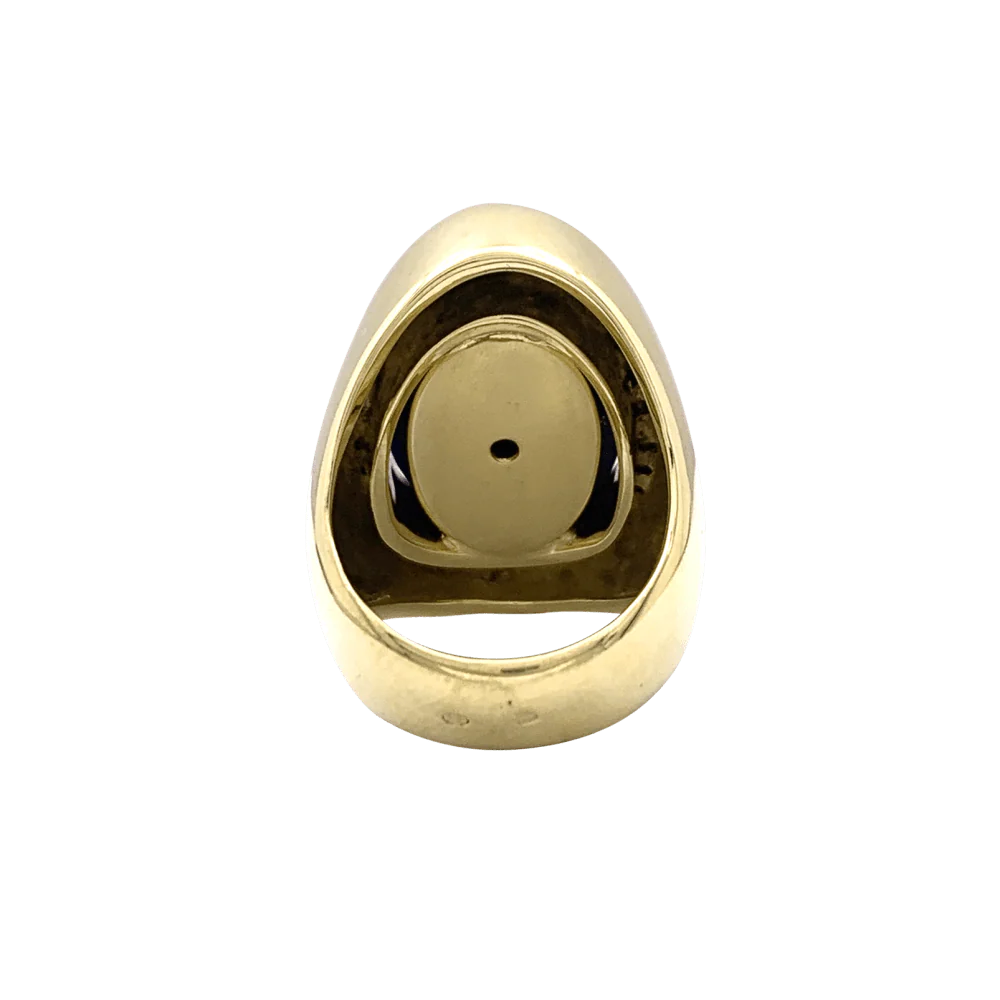 Bague Aldebert, or jaune lapis-lazuli et diamants. - Image 4