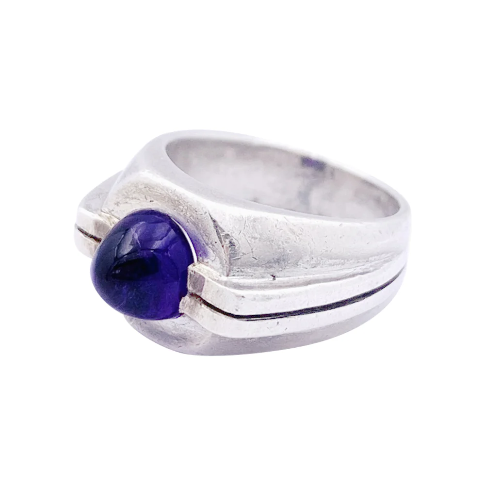 Bague attribuée à Boivin, argent et améthyste - Image 2