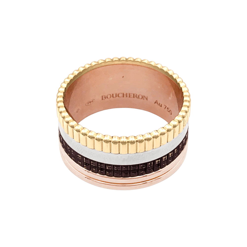 Bague Boucheron, "Quatre Classique Large" trois ors. - Image 3