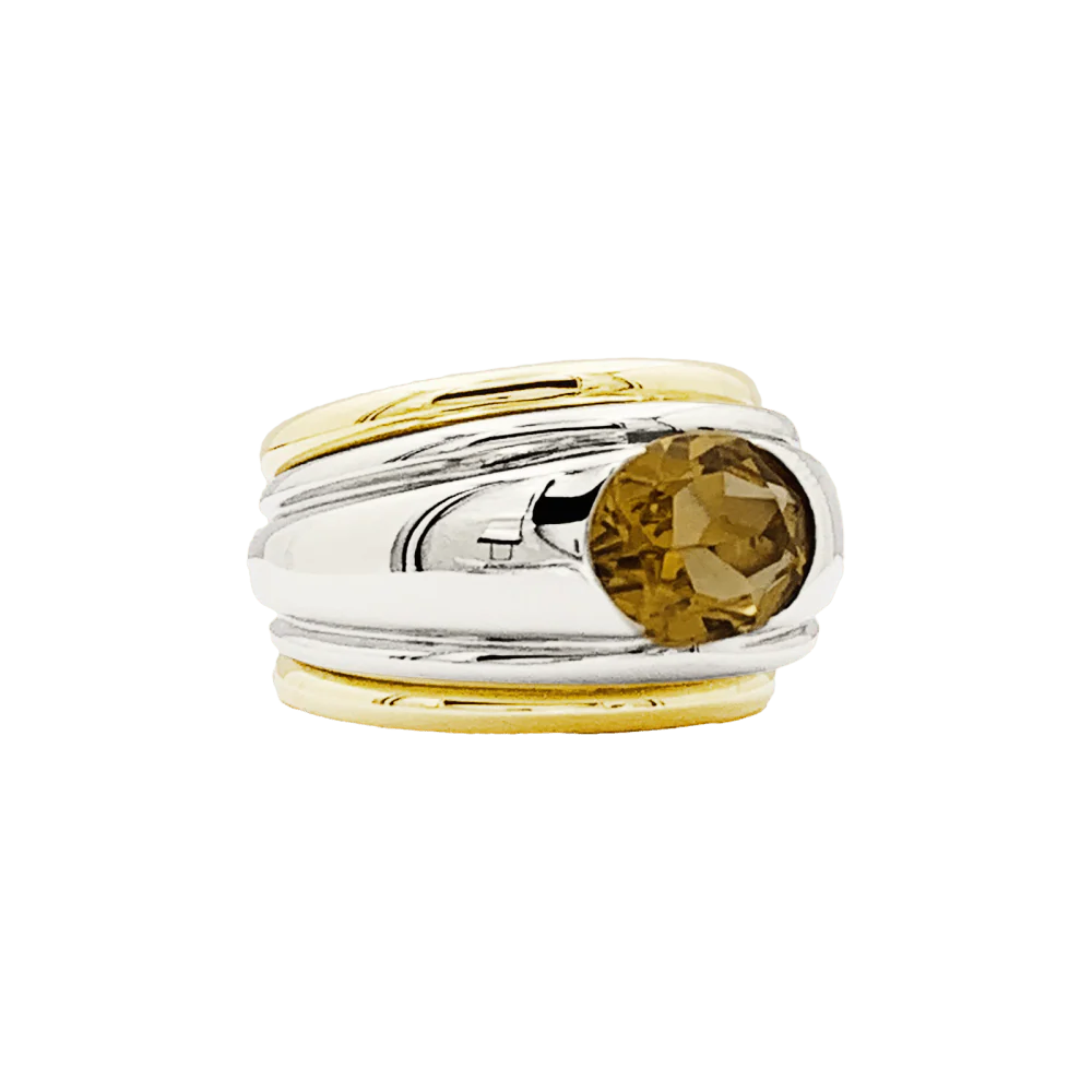 Bague Boucheron, "Roxane" deux tons d'or et citrine. - Image 2
