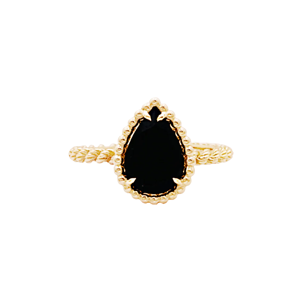 Bague BOUCHERON "Serpent Bohème", or rose, onyx.