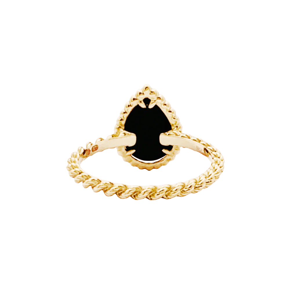 Bague BOUCHERON "Serpent Bohème", or rose, onyx. - Image 4