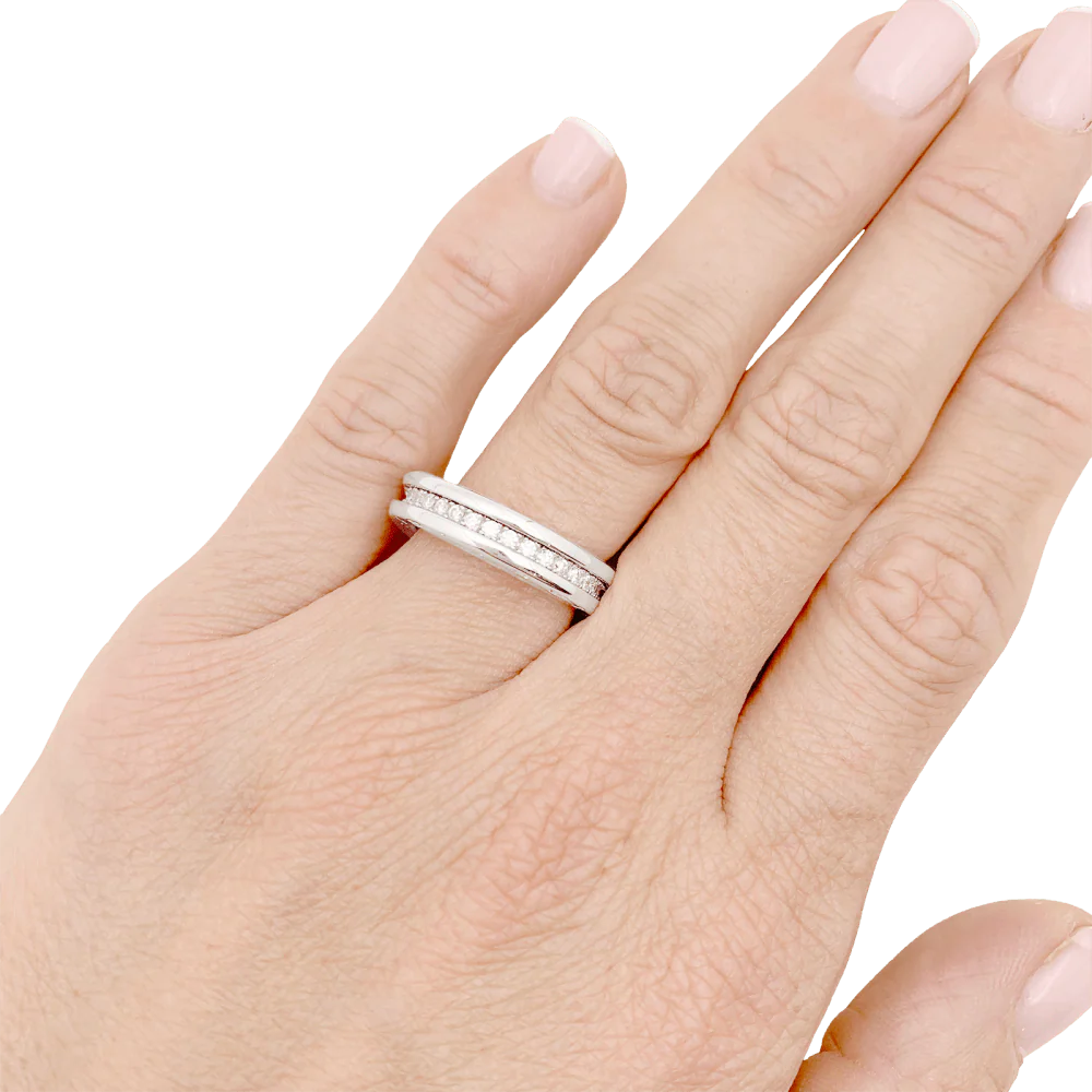 Bague Bulgari, "Alliance B.Zero1", or blanc et diamants. - Image 6