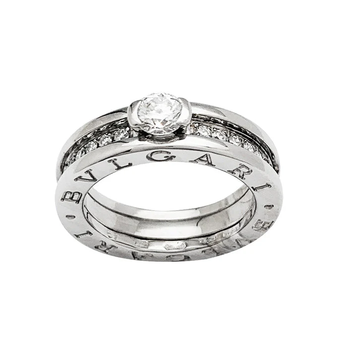 Bague Bulgari, "B.Zero1", or blanc et diamant central - Image 4