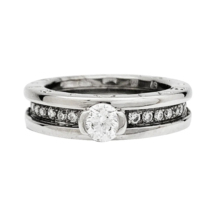 Bague Bulgari, "B.Zero1", or blanc et diamant central - Image 5