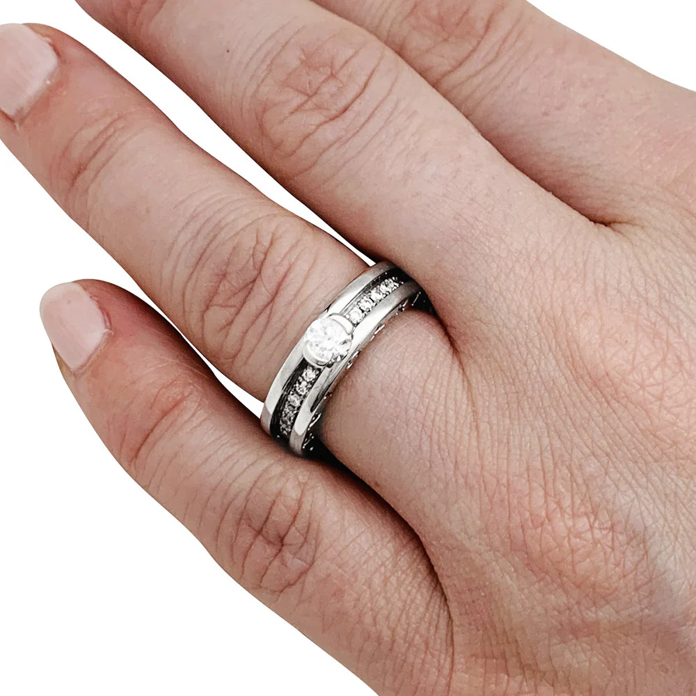 Bague Bulgari, "B.Zero1", or blanc et diamant central - Image 8