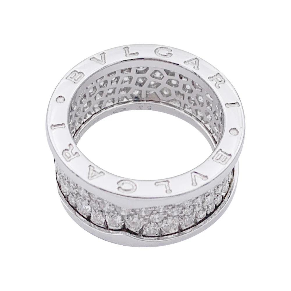 Bague Bulgari, "B.Zero1", or blanc et pavé diamants. - Image 3