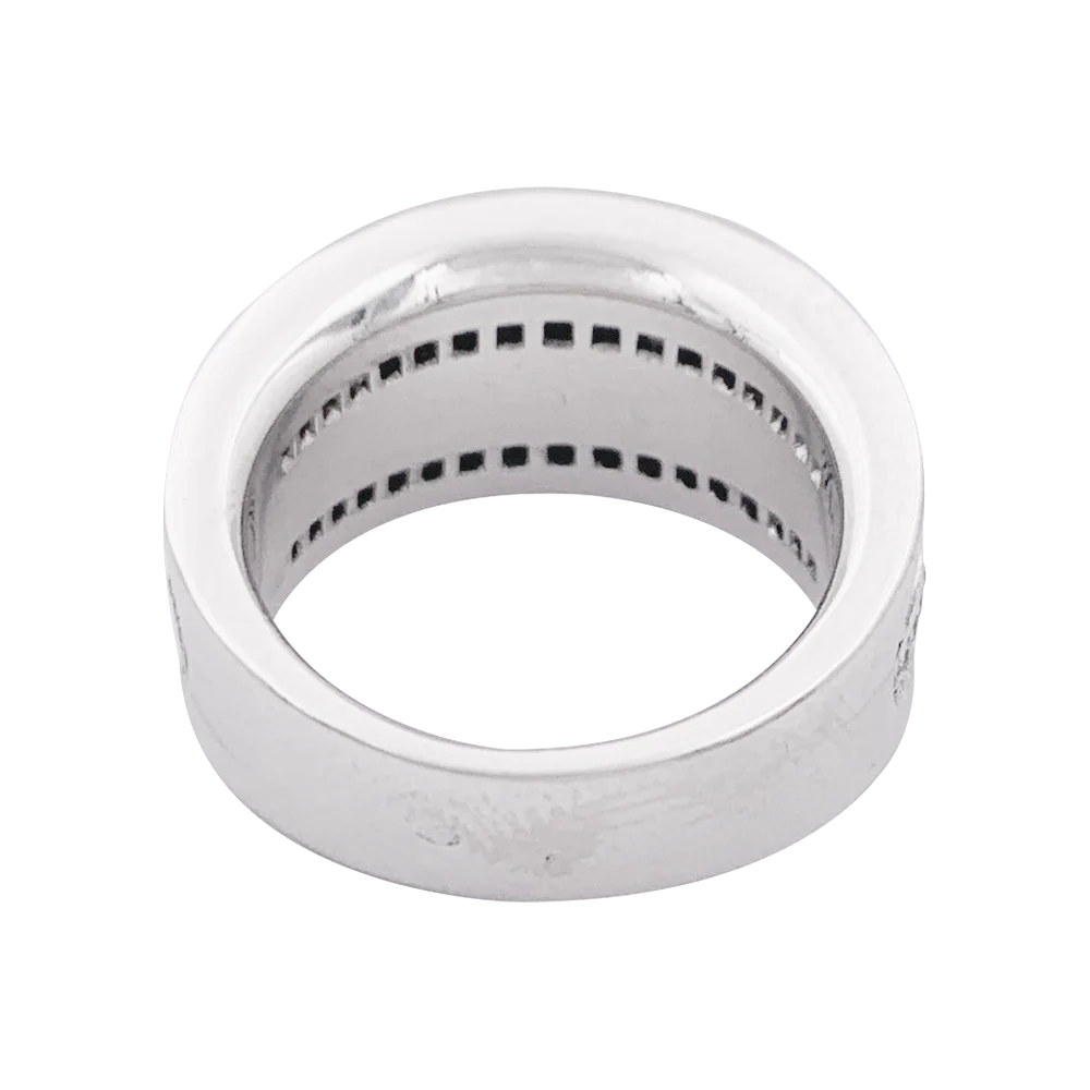Bague Cartier "Barrette" or blanc, diamants. - Image 4