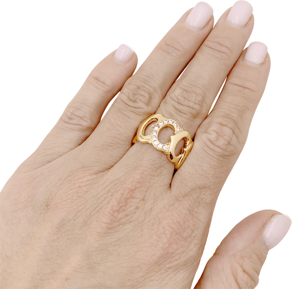 Bague Cartier, "C de Cartier", or jaune, diamants. - Image 5