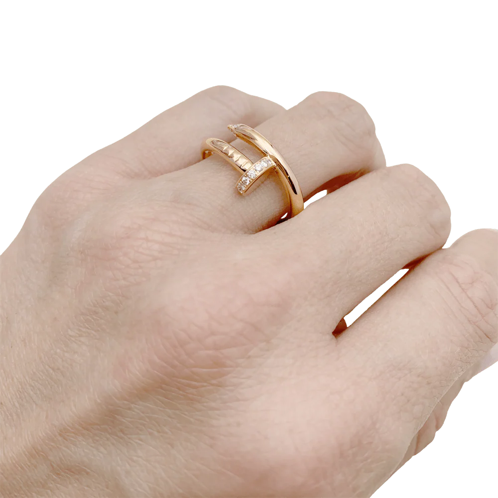 Bague Cartier, "Juste un Clou", or rose et diamants. - Image 5