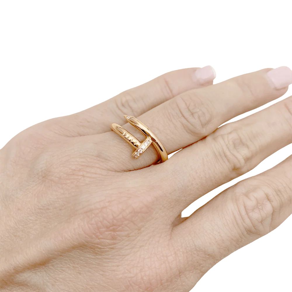 Bague Cartier, "Juste un Clou", or rose et diamants. - Image 6