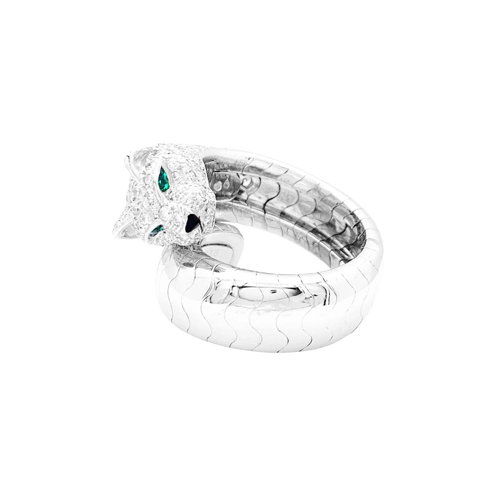 Bague CARTIER, "Lakarda", or blanc, diamants. - Image 3