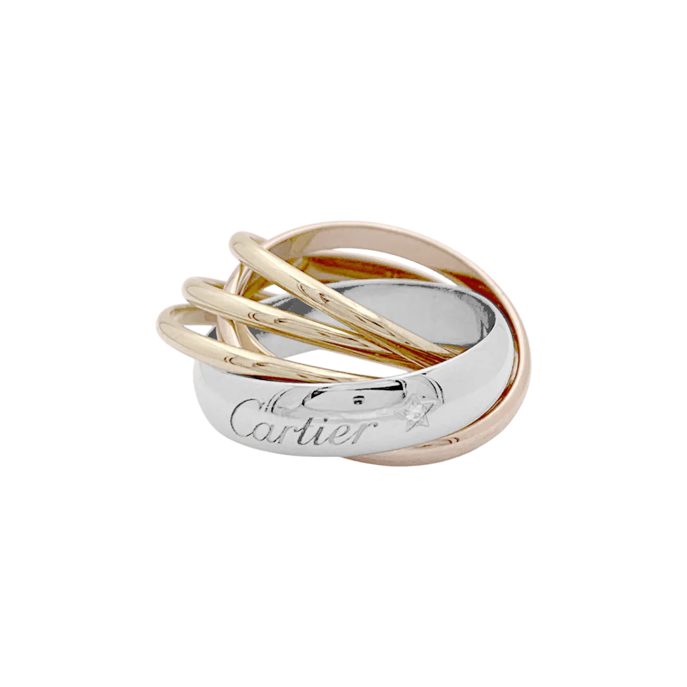 Bague Cartier, "Trinity", 3 tons d'or.