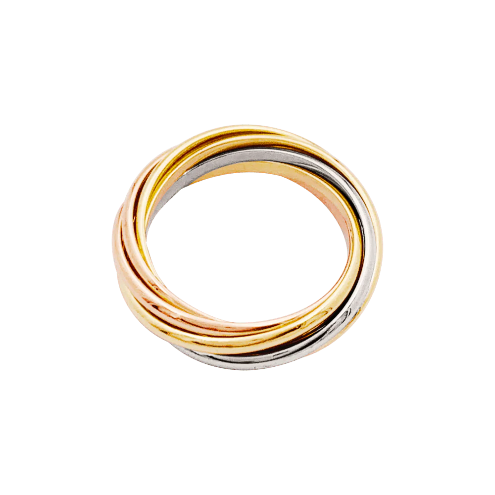 Bague Cartier, "Trinity 7 anneaux", trois ors. - Image 3