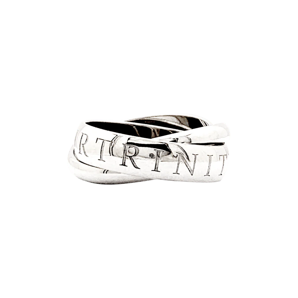 Bague CARTIER "Trinity", or blanc. - Image 2