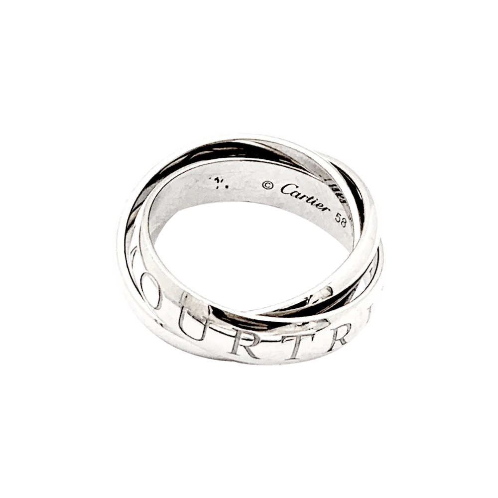 Bague CARTIER "Trinity", or blanc. - Image 3