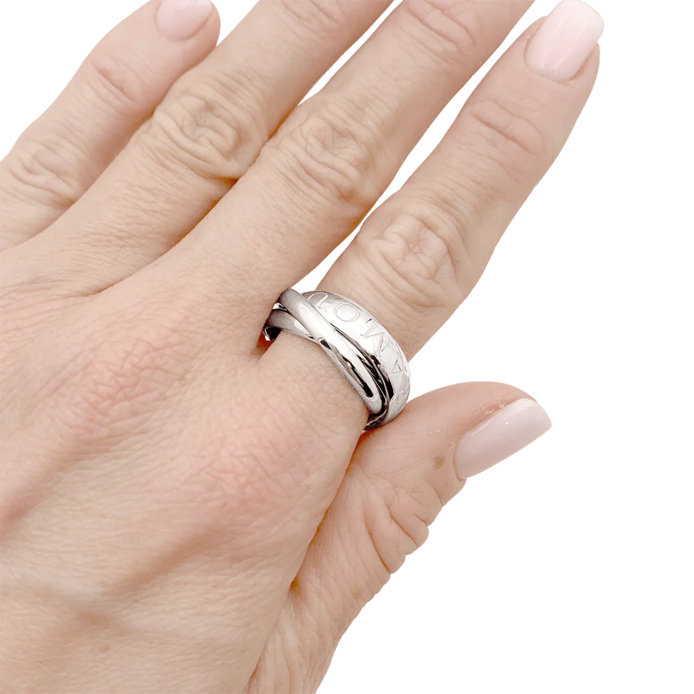 Bague CARTIER "Trinity", or blanc. - Image 5