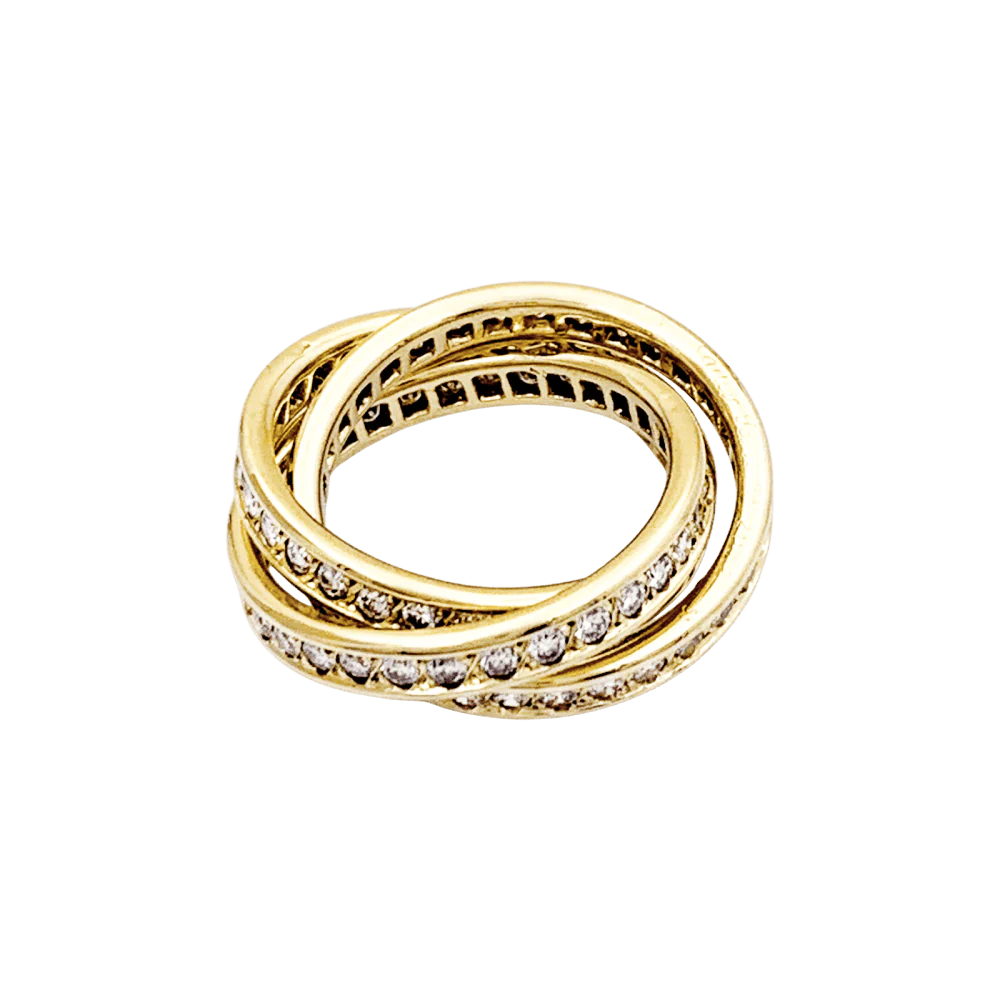 Bague Cartier, "Trinity", or jaune et diamants. - Image 2