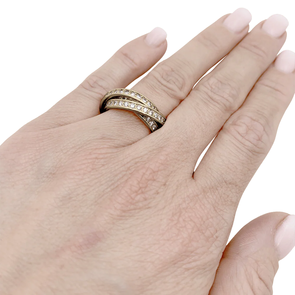 Bague Cartier, "Trinity", or jaune et diamants. - Image 5