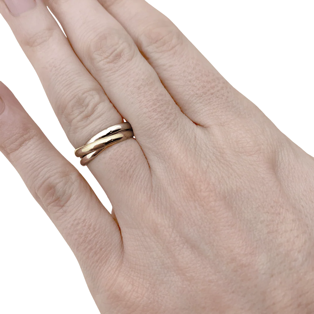 Bague Cartier, "Trinity", trois tons d'or. - Image 6