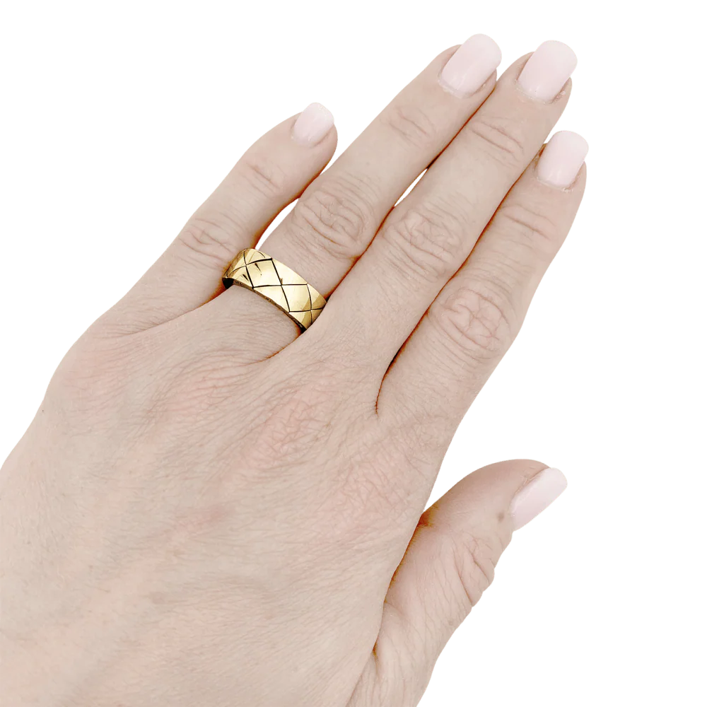 Bague Chanel, "Matelassé", or jaune. - Image 5