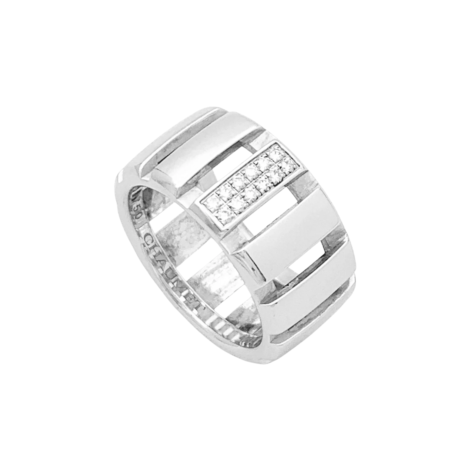 Bague Chaumet, "Class One", or blanc, diamants. - Image 4