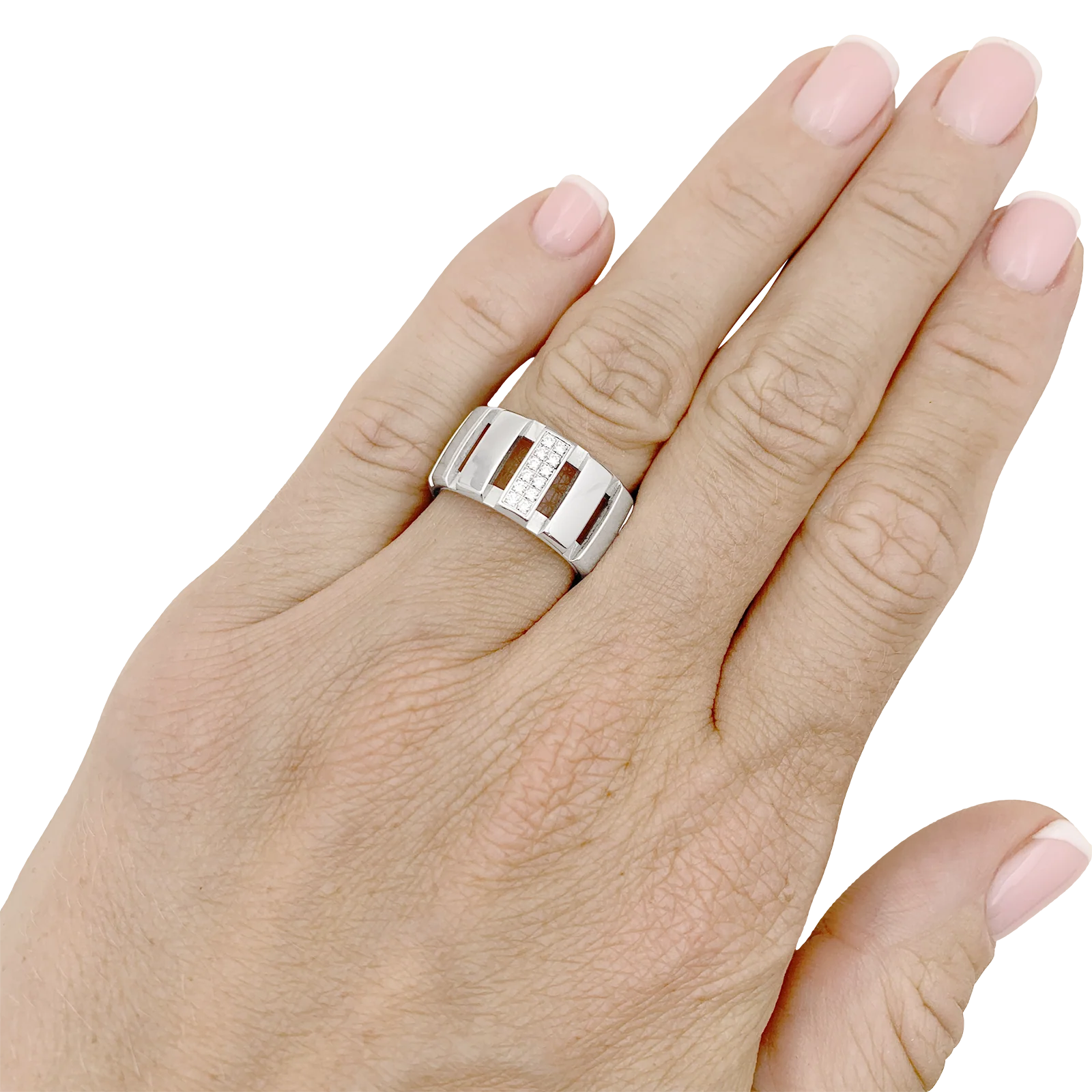 Bague Chaumet, "Class One", or blanc, diamants. - Image 5