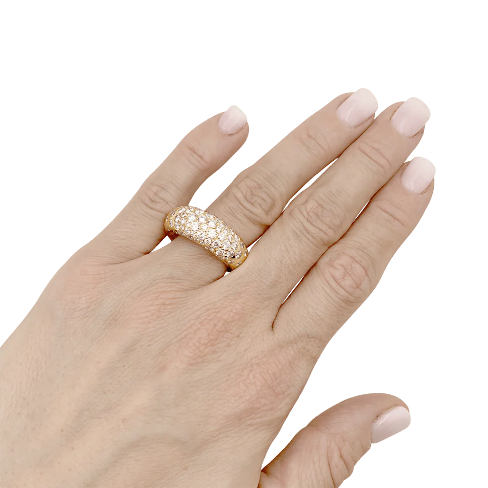 Bague Chaumet, "Grains de Caviar", or jaune et diamants. - Image 7