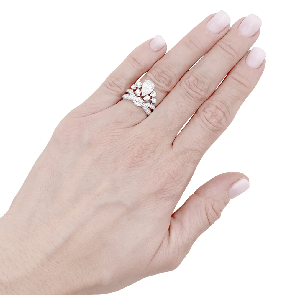 Bague Chaumet, "Joséphine Aigrette Impériale", platine et diamants. - Image 6