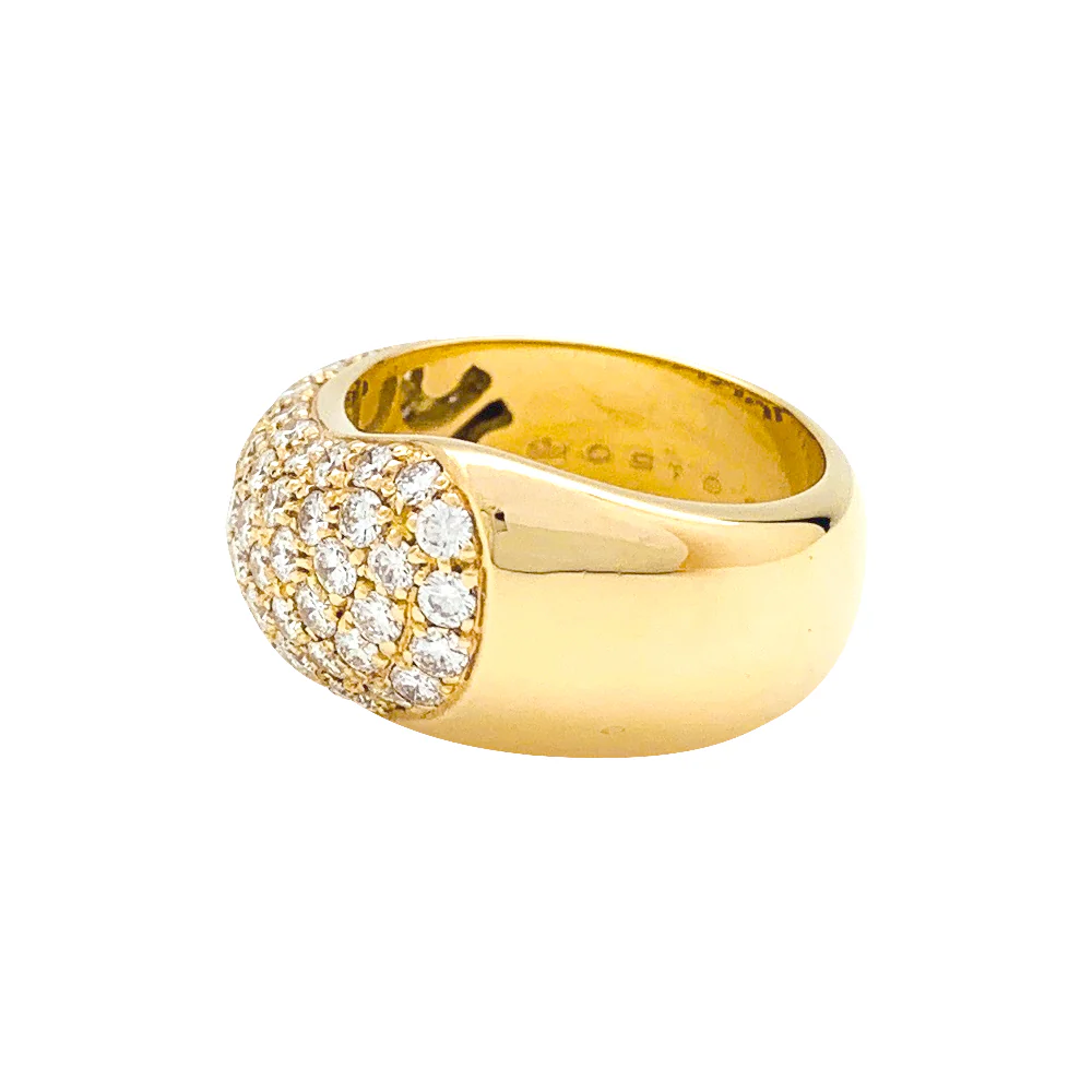Bague Chaumet, modèle "Hommage à Venise", en or jaune et diamants. T54 - Image 5
