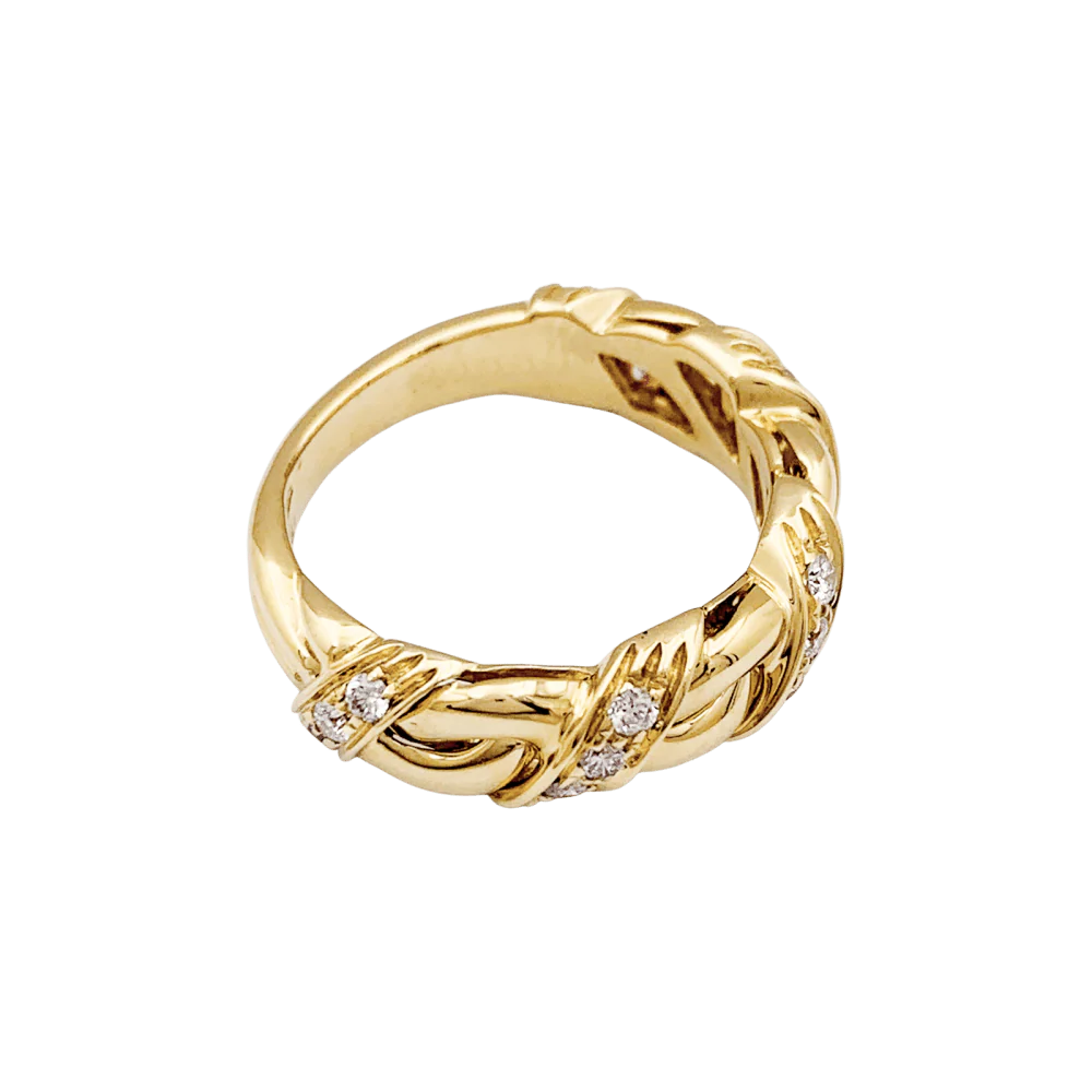 Bague Chaumet, "Tresse", or jaune et diamants. - Image 5