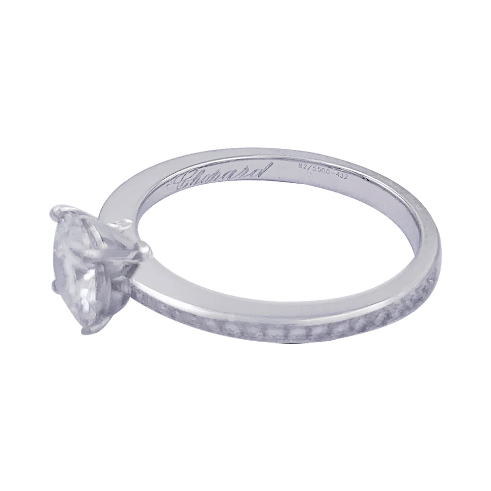 Bague Chopard diamant 1,01 ct, or blanc. - Image 3