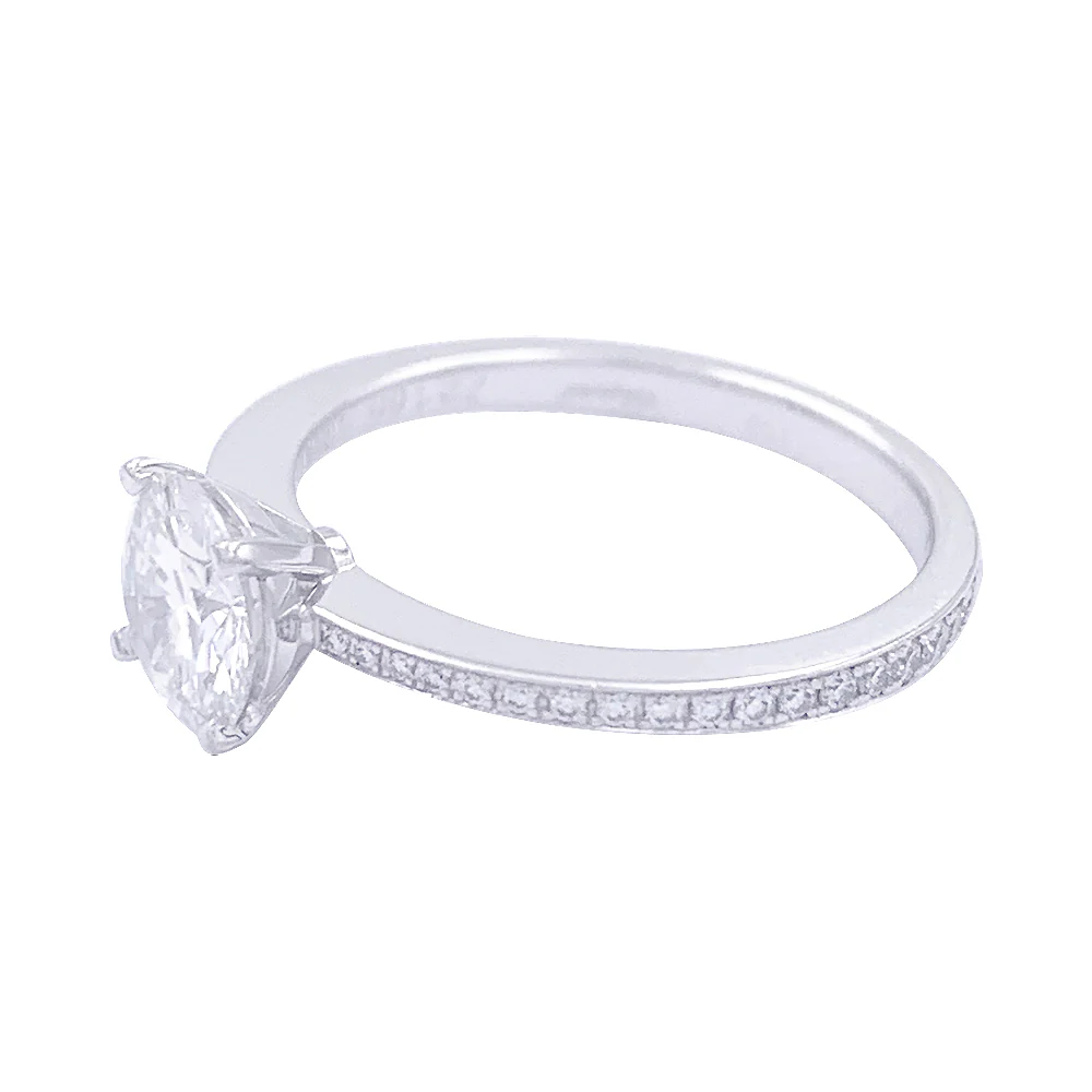 Bague Chopard diamant 1,01 ct, or blanc. - Image 7