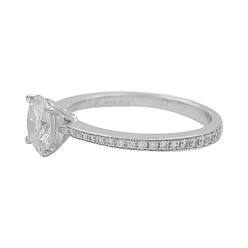 Bague Chopard diamant 1,01 ct, or blanc. - Image 8