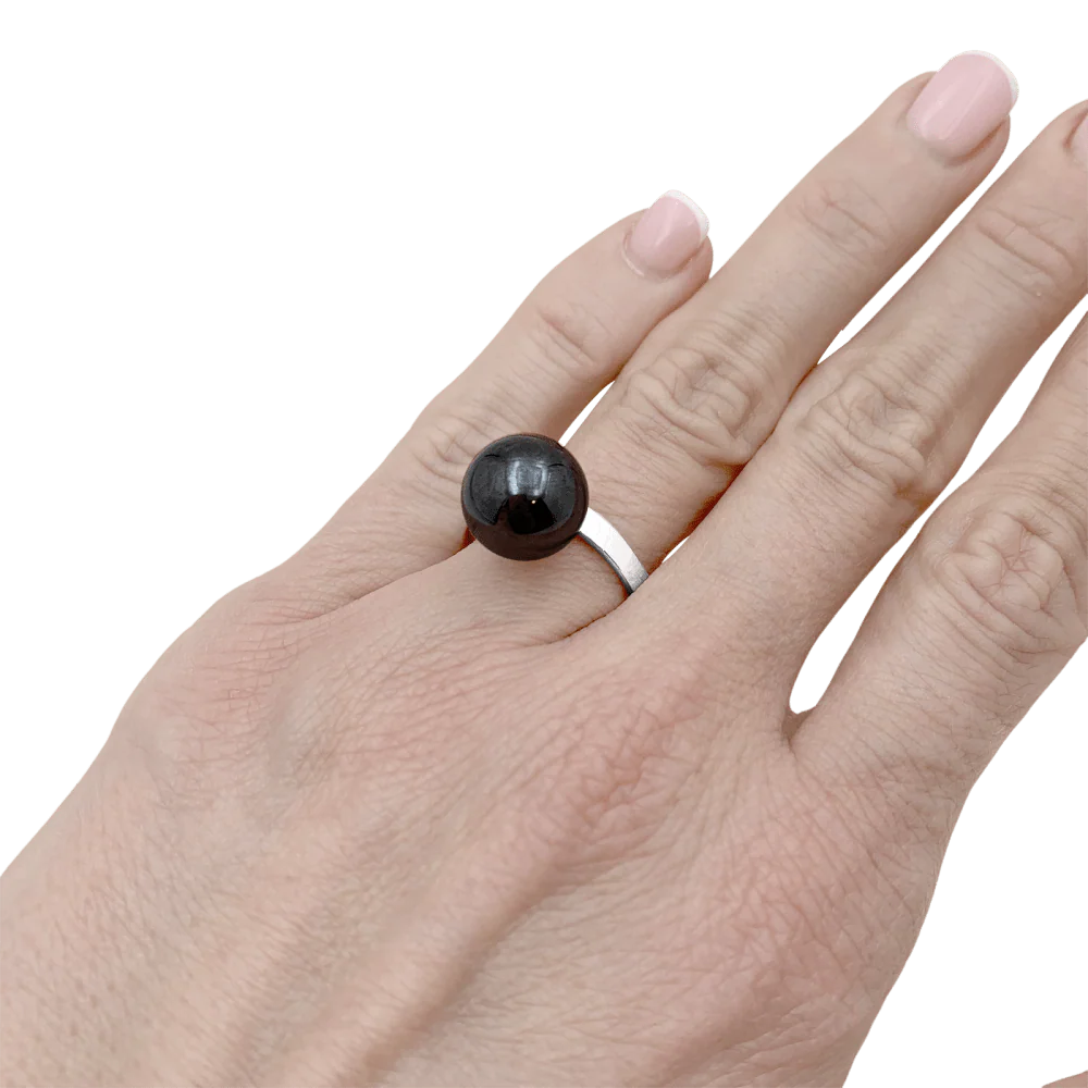 Bague Dinh Van en or blanc et hématite. - Image 7