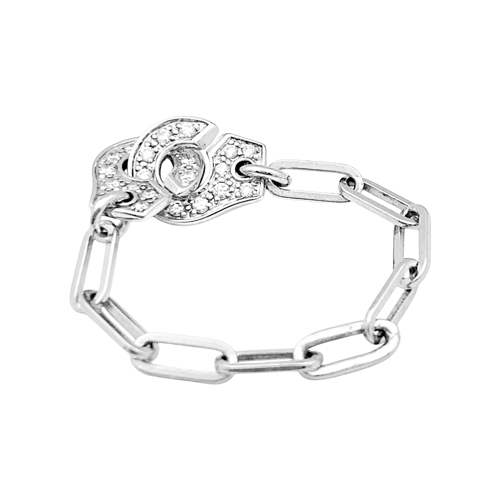 Bague Dinh Van, "Menottes R7.5", or blanc, diamants. - Image 2