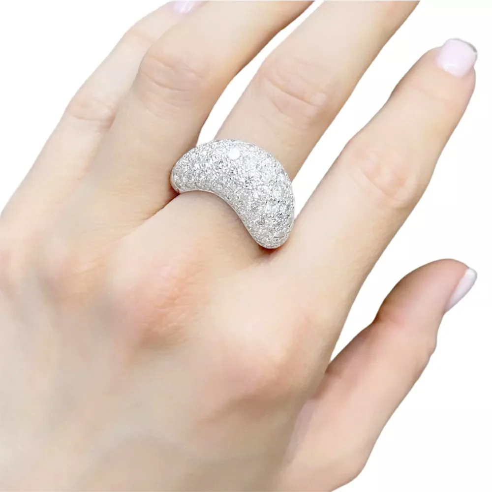 Bague Fred, "Mouvementée", or blanc, diamants. - Image 7