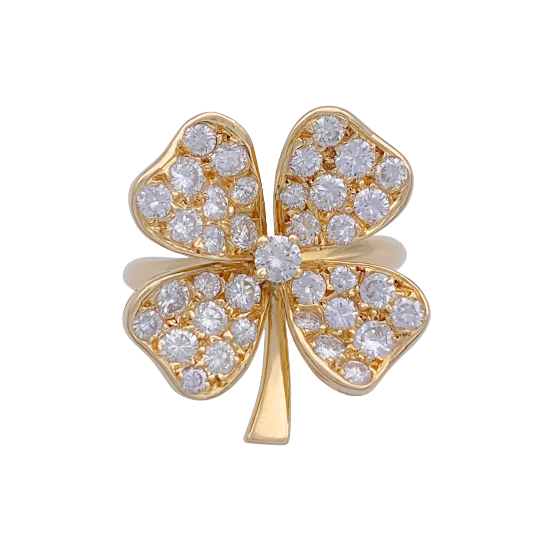 Bague Fred, or jaune, diamants.