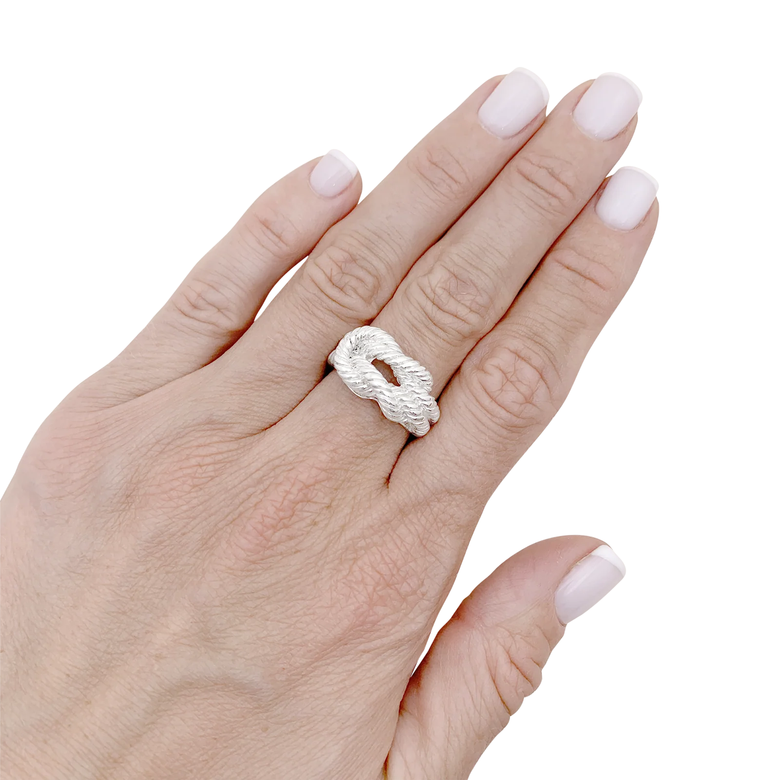 Bague HERMÈS, "Audierne" en argent. - Image 5