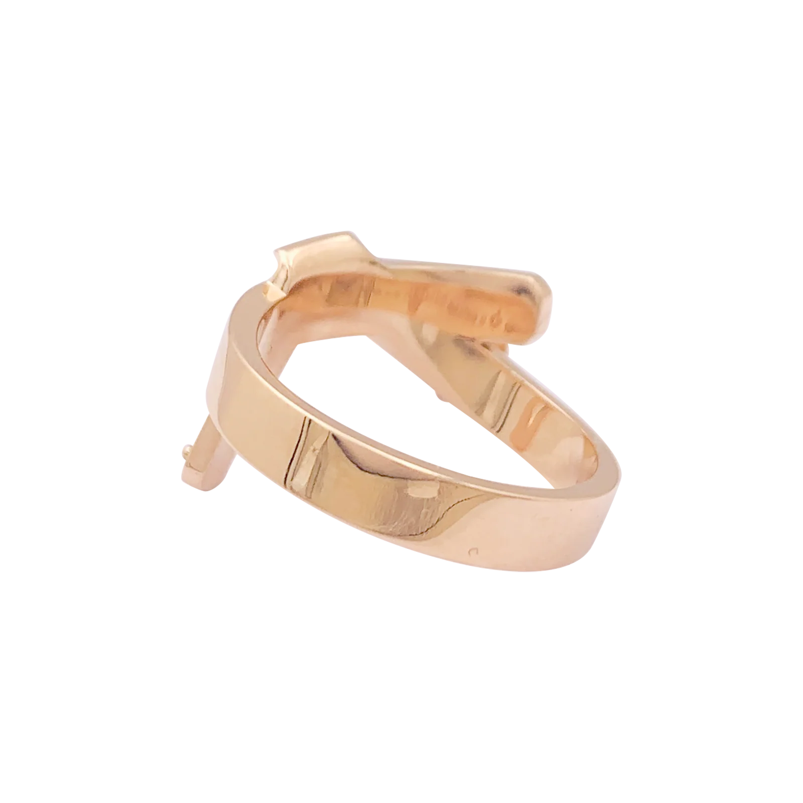 Bague Hermès "Kelly Gavroche" or rose. - Image 2