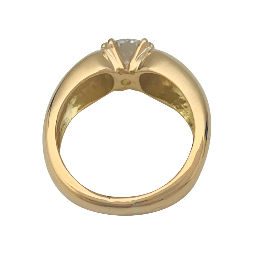 Bague jonc or jaune, diamant. - Image 6