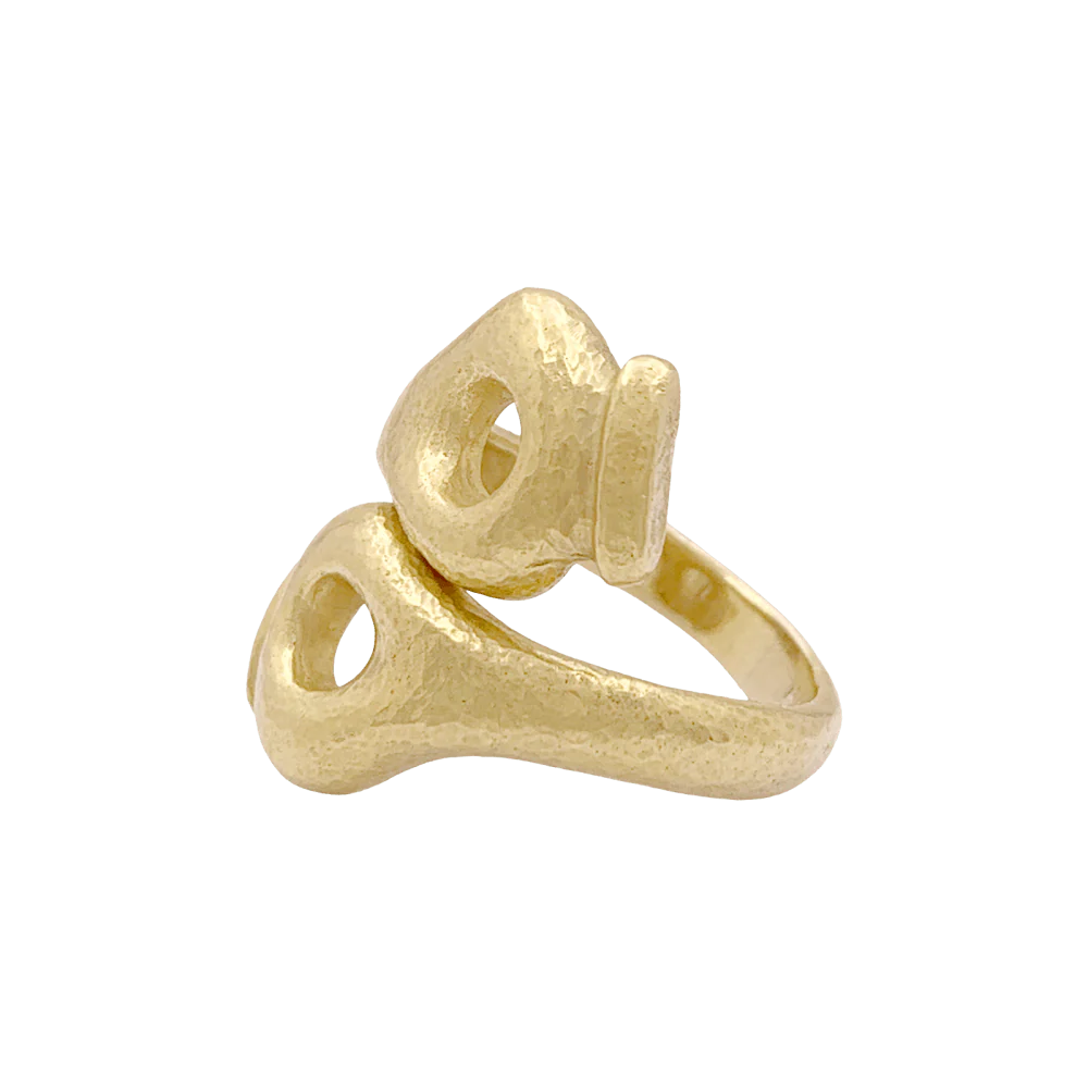 Bague Lalaounis, « Mesopotamia » en or jaune martelée. - Image 2