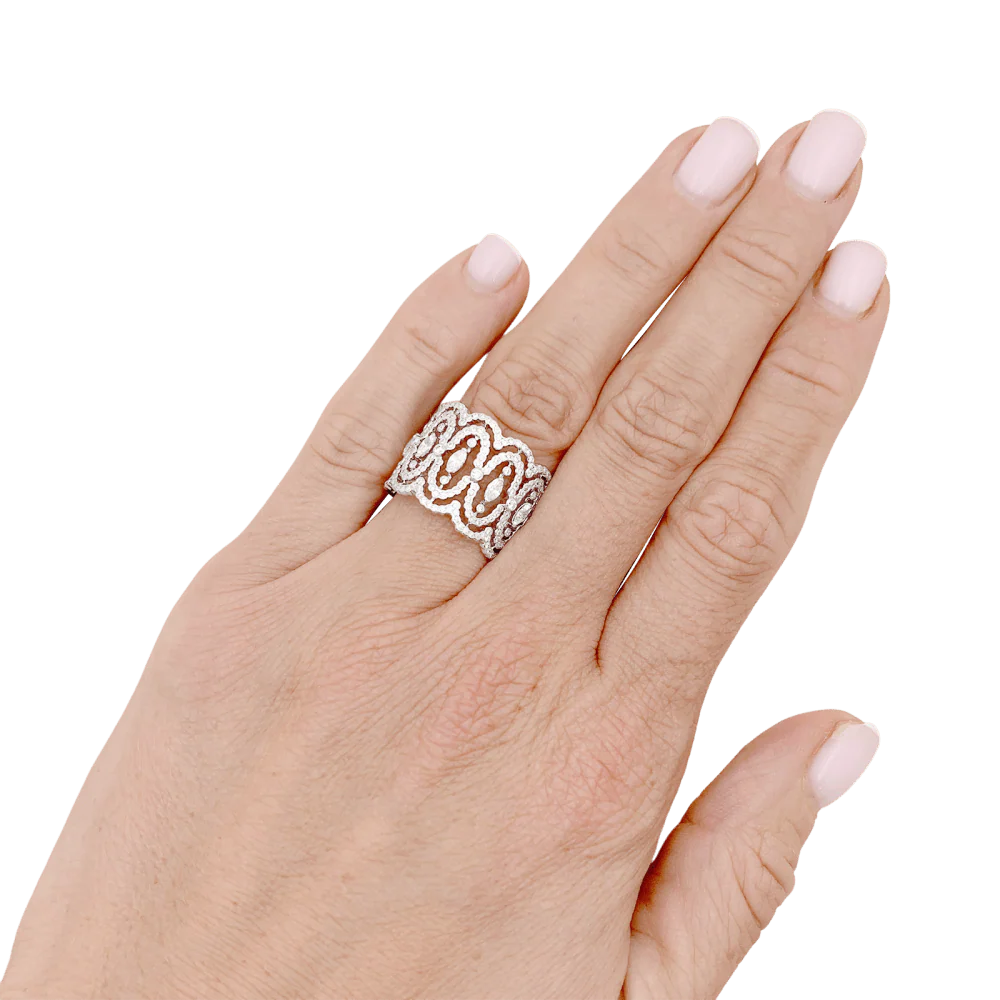 Bague Messika, "Arabesque", or blanc, diamants. - Image 5