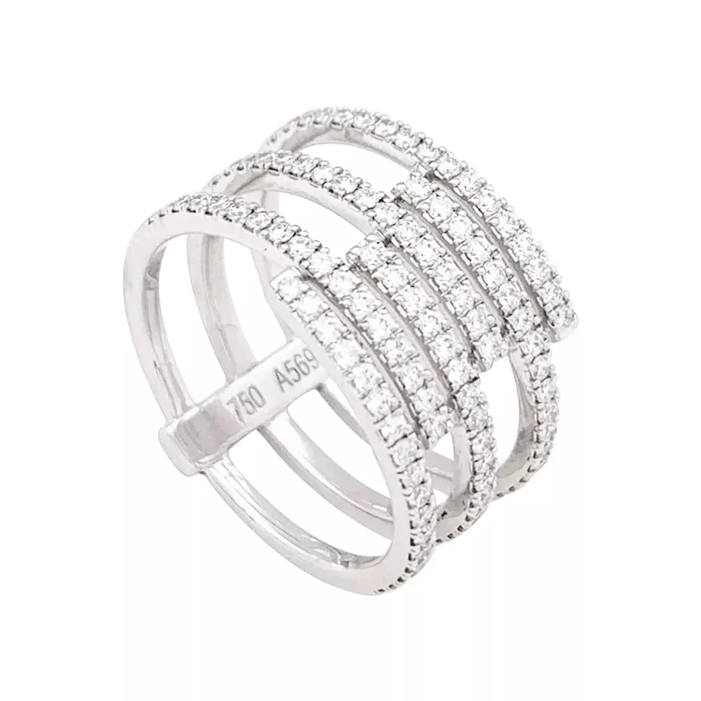 Bague Messika "Gatsby", or blanc, diamants. - Image 4