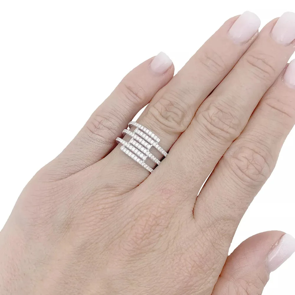 Bague Messika "Gatsby", or blanc, diamants. - Image 6