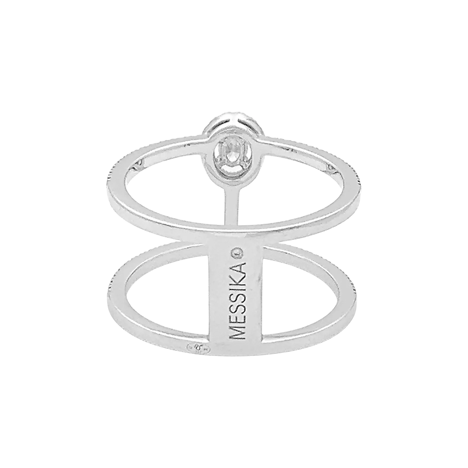 Bague Messika "Glam'Azone" or blanc, diamants. - Image 4