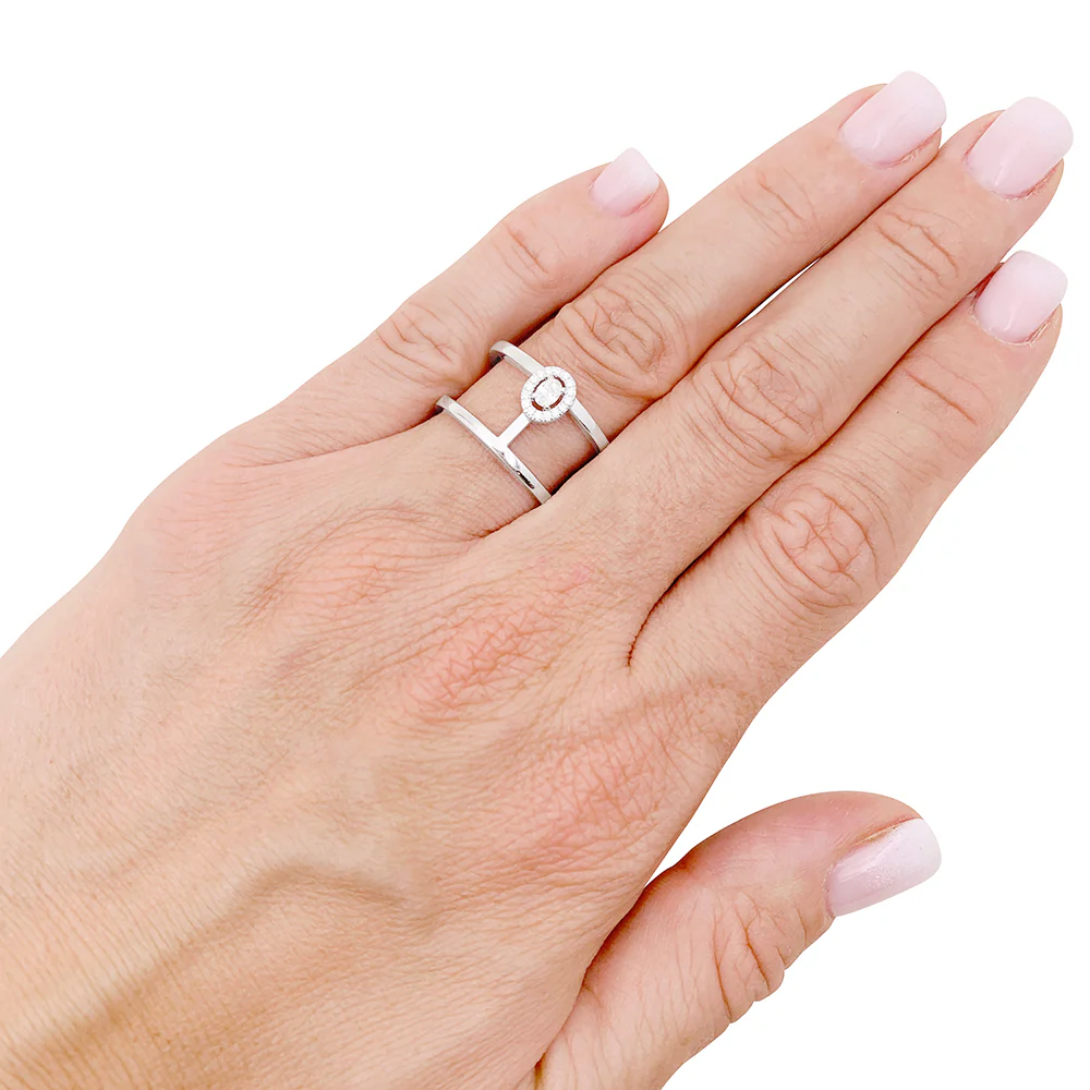 Bague Messika, "Glam'Azone", or blanc, diamants. - Image 7
